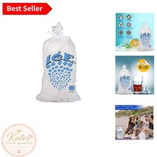 100 Count Freezer Safe Ice Bags with Easy Seal Twist Ties - 10 lbs Capacity