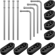 16PCS Universal Rubber Exhaust Hanger Stainless Steel Heavy Duty Exhaust