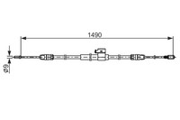 1X Bosch 1 987 482 832 Seilzug Feststellbremse FüR Ford