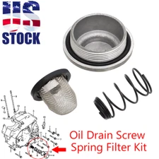 US For Honda Oil Pan Drain Plug & Spring Filter XR185 XR200 XR200R CB100 CL100