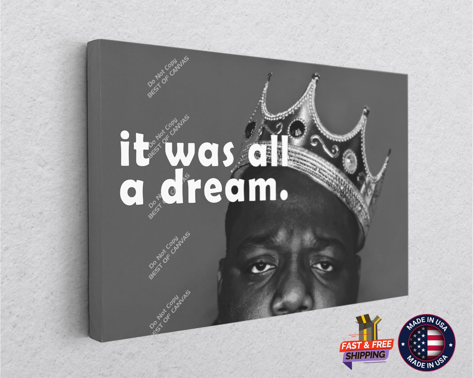Biggie Notorious BIG Rap Hip Hop Music Canvas Decor Band Art Print Room Painting