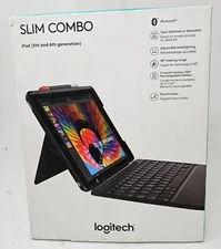 Logitech Slim Combo Backlit Keys Bluetooth Keyboard for iPad 6th & 5th Gen 9.7"