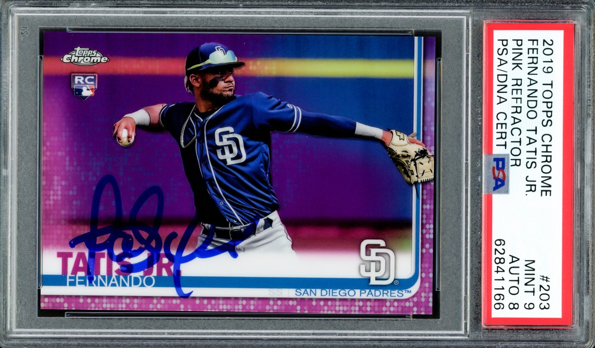 その他 topps chrome 2019 Fernando Tatis pink Fernando Tatis Jr. 2019 Topps Chrome Pink Refractor RC PSA 9