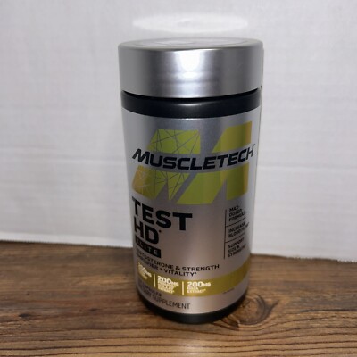 Muscletech Test HD Elite,200MG, 120 Capsules Expires 7/19/2025 Fast Shipping
