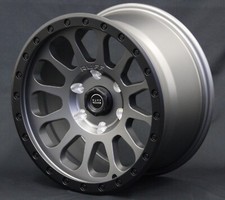 JEEP WRANGLER 17"x9J RUFF ROADS Wheels Gunmetal/BLK +25 offset TUFF SET OF 4