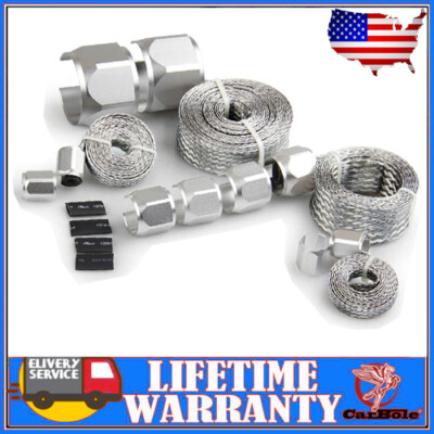 8092 Braided Hoses Steel Sleeve Kits Radiator Heater Vacuum Hose Fuel Line Cover