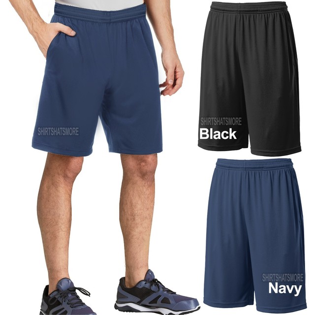 Big Mens Moisture Wicking Shorts With Pockets 9 Inch Inseam XL, 2XL