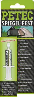 PETEC 93800 Spiegel-Fest Klebe-Set 1g Rückspiegel Reparaturset
