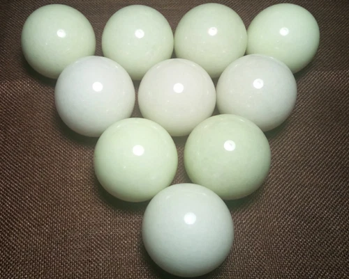 50MM Green/Blue Luminous Quartz Crystal Sphere Ball Glow In The Dark Stone+stand - Bild 5 von 6