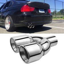 For 3 Series 328i 325i E90 E92 2.5" Dual Exhaust Tip Double Wall Stainless Steel