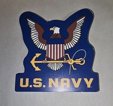U.S. Navy Sign Wall Hanging Man Cave Home Decor Free Standing Blue