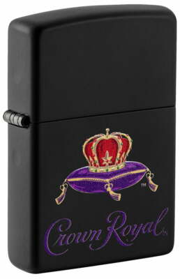 Zippo Windproof Crown Royal Whiskey Lighter, Black Matte, 49754
