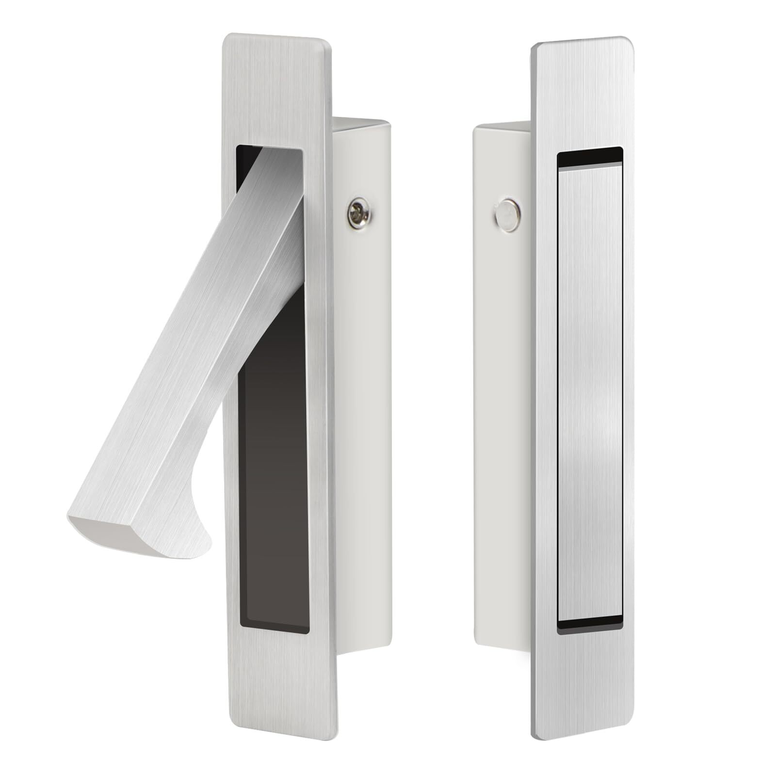 1 Pack Flush Mount Pocket Door Handle - Hidden Edge Pull for Seamless Design