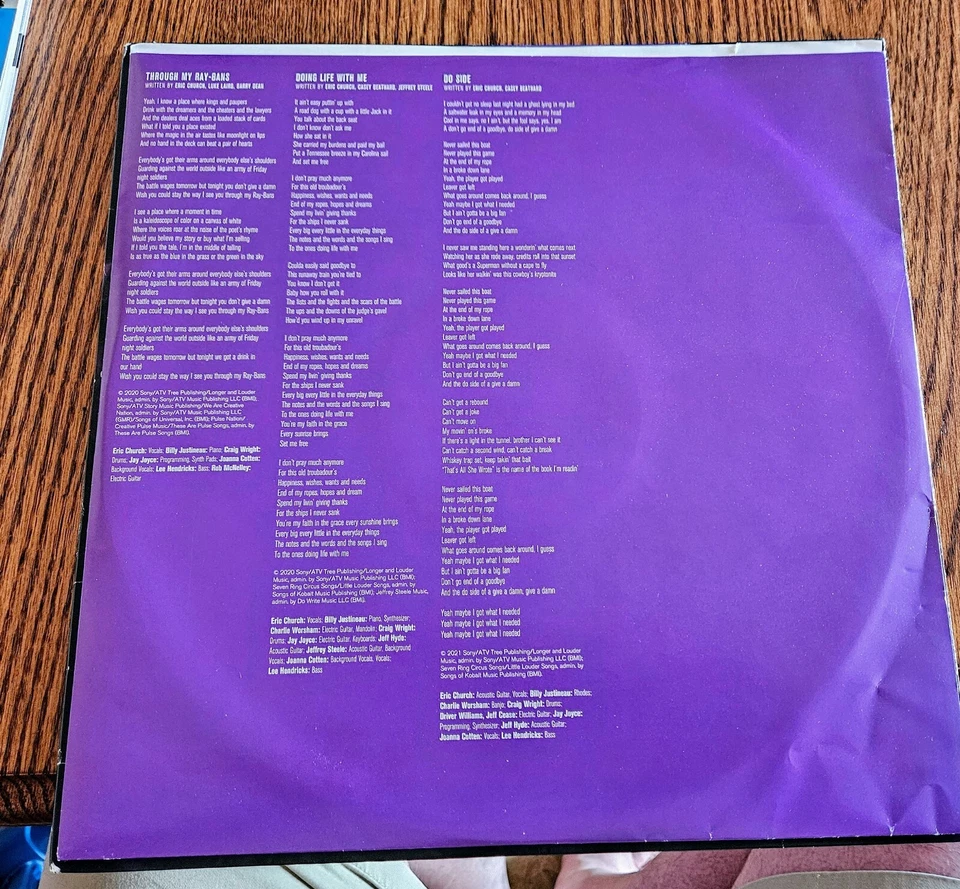 Eric Church – &  Exclusive Club Member Only White Colored Vinyl LP - Image 3 of 4