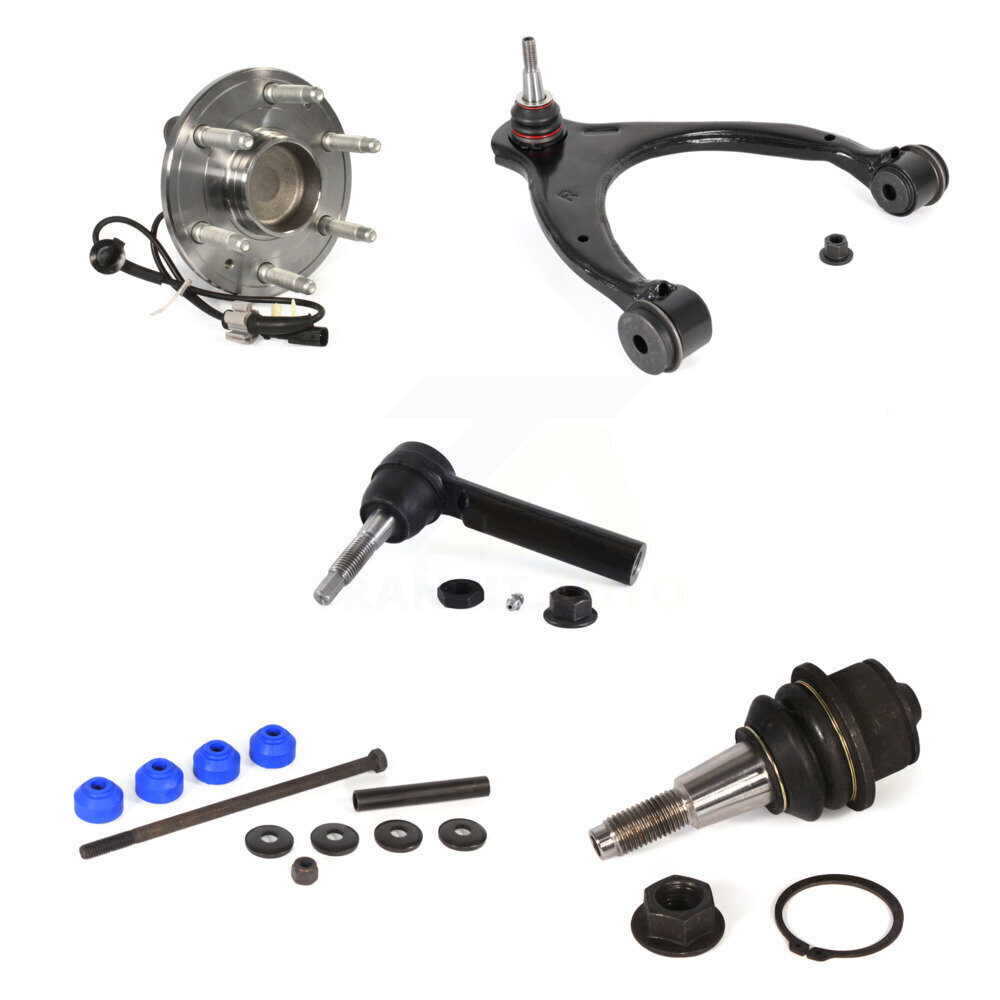 Hub Upper Control Arm Lower Ball Joint Outer Tie Rod  Link Front Right Kit