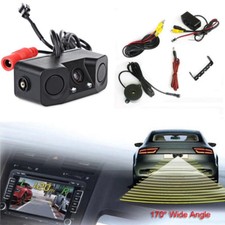 Night Vision 3 in 1 Radar CCD Car Reversing Rearview Backup Parking Camera Kit