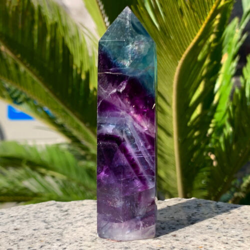 109G Natural colour Fluorite Crystal obelisk crystal wand healing stan - Picture 3 of 15