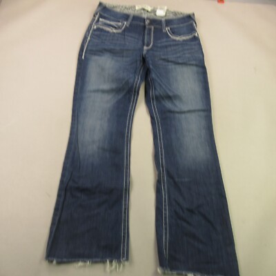 Ariat Jeans Womens 30 Straight Leg Pockets Outdoors Blue Denim REAL