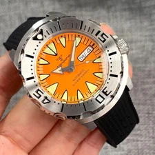 20ATM 42mm Tandorio Monster Orange NH36 Automatic Watch Mens Watch Sapphire