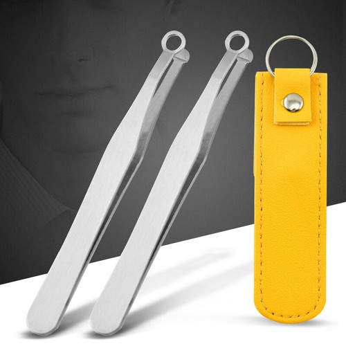 Nasal Cleaning Trimmer Round Tip Stainless Steel Nose Hair Trimming Tweezers - Picture 2 of 17