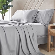 BEST BEDDING COLLECTION Soft Egyptian Cotton 1000 TC USA Sizes Silver Solid