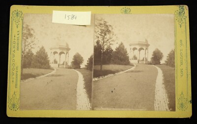 Woodward Stereoview - Pavilion Benton Park St. Louis MO #2354