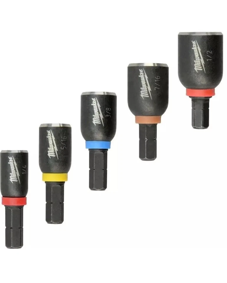 Milwaukee 49-66-4563 5PK Insert Nut Drivers Tool Shockwave Impact Duty NEW Magne - Image 3 of 4