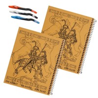 2 Left Handed Wide Ruled Notebooks With Medieval Knight Design Plus 3 Visio Pens 2 Left Handed Wide Ruled Notebooks With Medieval Knight Design Plus 3 Visio Pens