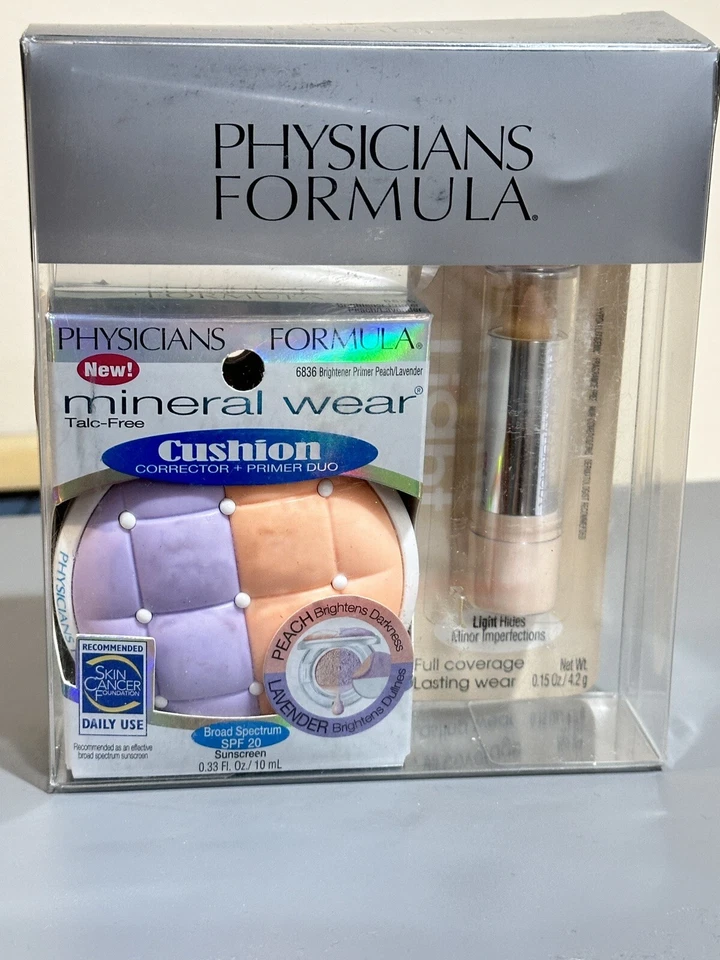 Physicians Formula Mineral Wear Cushion Corrector + Primer Duo, Peach/Lavender - Image 2 of 4