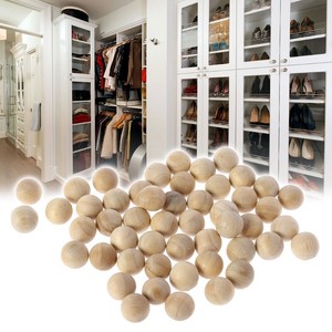50pcs Natural Cedar Wood Moth Balls Camphor Repellent Wardrobe