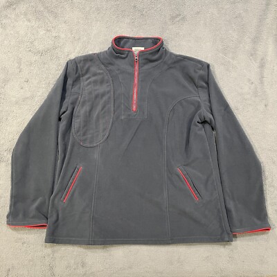 SHE Outdoor Apparel Quarter Zip Gray Long Sleeve Fleece Jacket Women's Size XXL