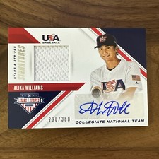 2020 USA Baseball Stars & Stripes Signatures /368 Alika Williams (Blue Ink) Auto