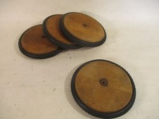 Ersatzr&auml;der Vollholz Hartgummi R&auml;der Reifen Puppenwagen Holzroller Handwagen