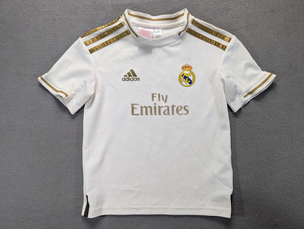 adidas Real Madrid Home Jersey Boys size 2XS White shirt | eBay