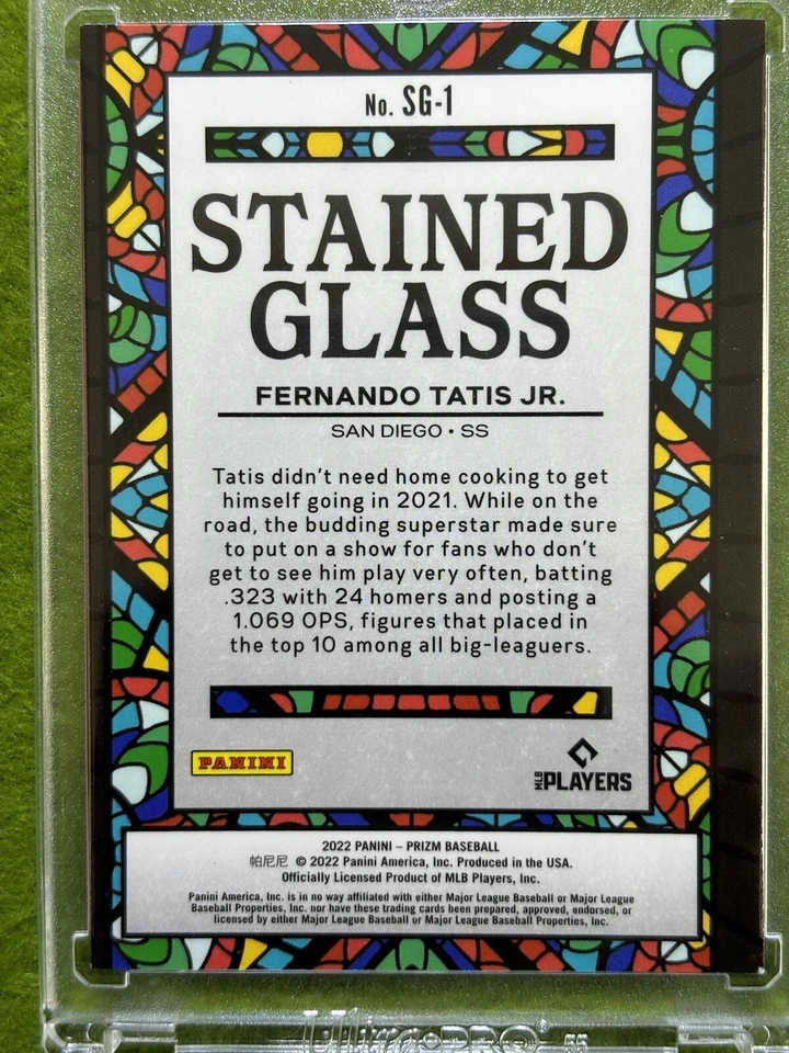 Fernando Tatis Jr STAINED GLASS PRIZM CARD JERSEY #23 Padres 2022 Panini Prizm - Image 4 of 4
