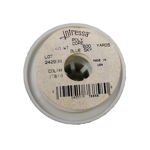 Intressa Polyester Thread, 40 Wt, 600 Yards, Blue Sky, 3 Mini King Spools - Picture 3 of 4