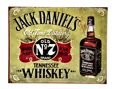 Jack Daniel`s  Werbung Schild 30 x 40 Deko Bar Partykeller USA Whiskey Reklame