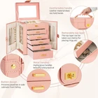 Stylish Functional Leather Jewelry Organizer Box for Women