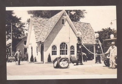 REAL PHOTO BELOIT WISCONSIN VALVOLENE SERVICE GAS STATION POSTCARD COPY