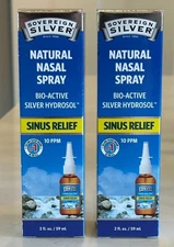 Sovereign Silver Natural Nasal Spray Sinus Relief 10 PPM (2) 2oz Each Exp. 12/25