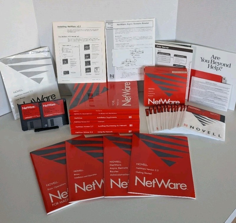 Vintage NetWare Version V2.2 Kit ✨New 