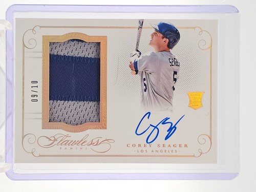 COREY SEAGER 2016 FLAWLESS GOLD RPA ROOKIE PATCH AUTO /10 #RPA CS DODGERS Q4042