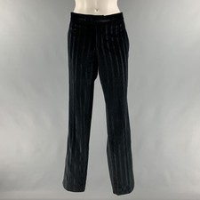 D&G by DOLCE & GABBANA Size 34 Black Stripe Cotton Viscose Dress Pants