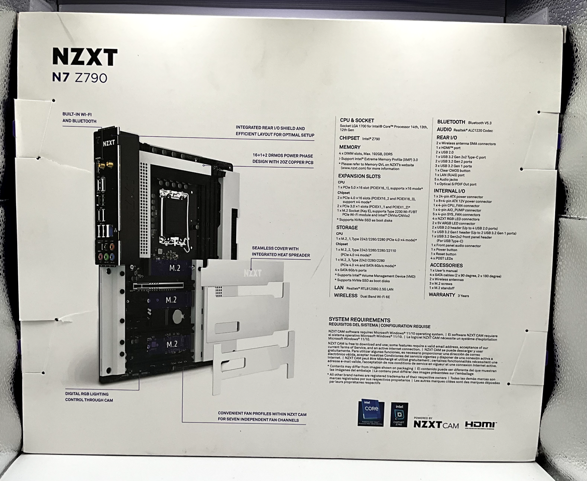 NZXT N7 Z790 LGA 1700 ATX Intel Motherboard - White | eBay