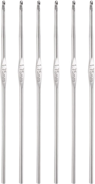6 StüCk HäKelnadel Set - Edelstahl Tunesische HäKelnadeln 1,75Mm - Lange Strickn-image