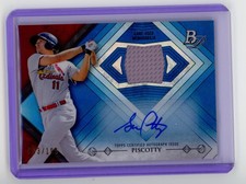 2014 Bowman Platinum Stephen Piscotty #AR-SP Autograph Relic Blue /199