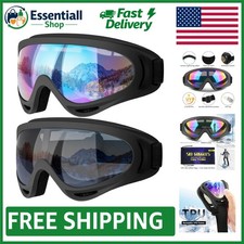 Universal Fit Ski Goggles - Set of 2 Durable, Anti-Scratch, Comfortable for All