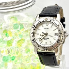 Battery SEIKO SCUBA Men's Watch Silver 200 5H25-6060 040848 Belt