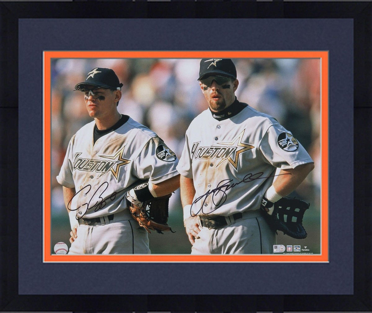 Framed Craig Biggio and Jeff Bagwell Houston Astros Signed 16x20