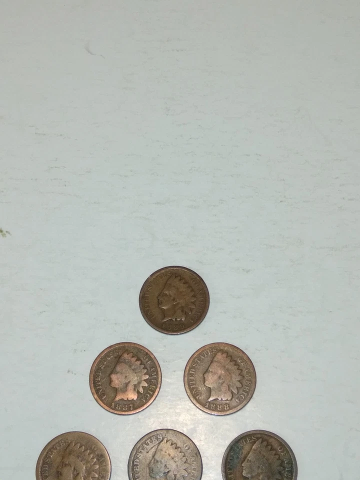 Lot #765 10 Beautiful Indian Head Penny Coins 1800 to 1889 G-VG See Pictures - Image 4 of 4